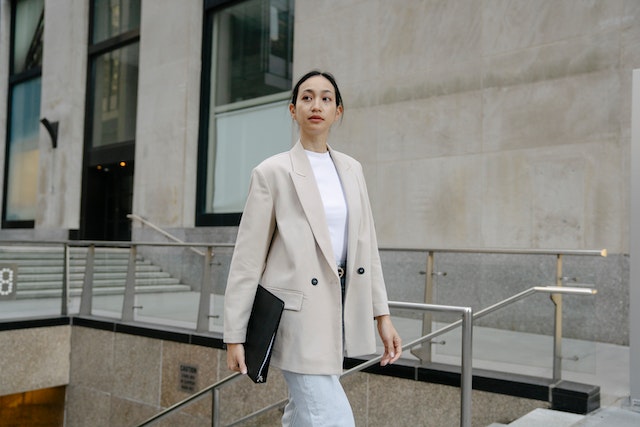 Woman Walking away or walking toward